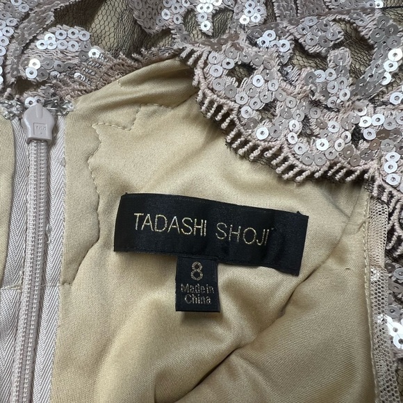 TADASHI SHOJI Cap Sleeve Sheath Dress Antique Pink 8 - Picture 9 of 12